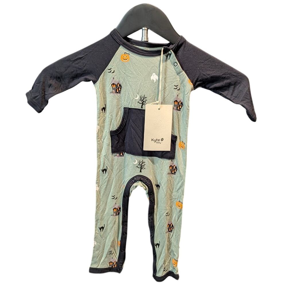 Kyte Baby Halloween Romper 3-6M Haunted House Bamboo NWT